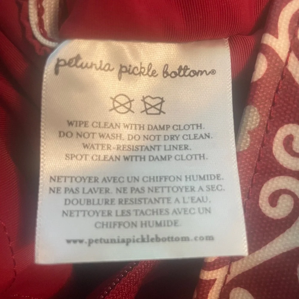 Petunia Pickle Bottom Boxy Backpack Diaper Bag Red Gray